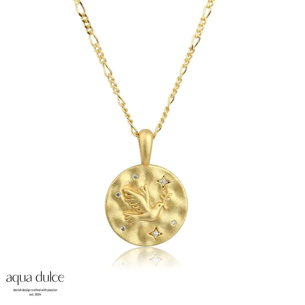 Aqua Dulce Peace halskæde i forgyldt sølv til kvinder