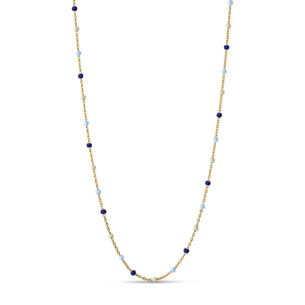 Enamel Lola Halskæde N55G – Sølv forguld design
