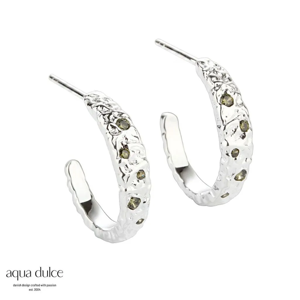 Aqua Dulce Mess creoler i sølv til kvinder