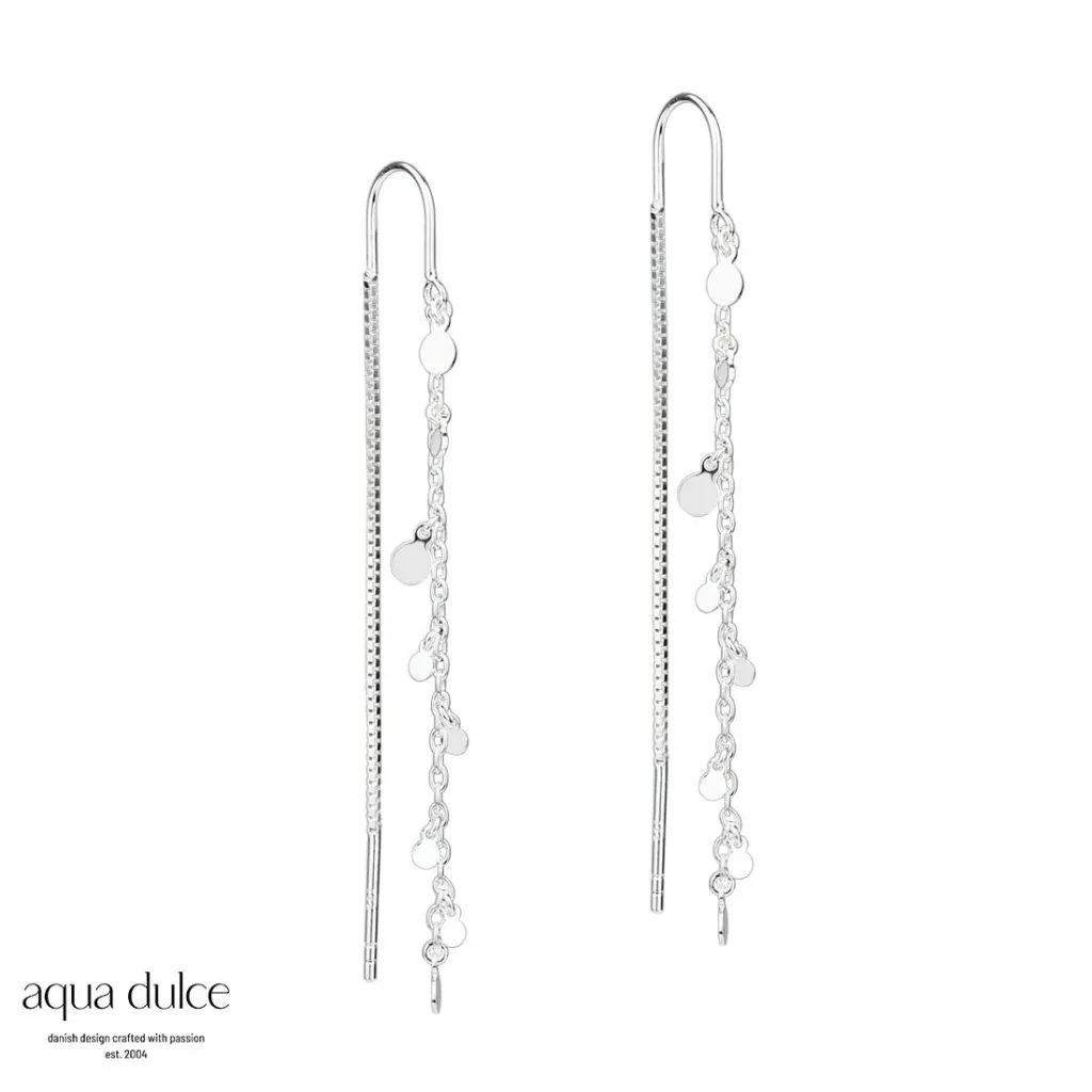 Aqua Dulce Elegant Ørekæde i sølv – smykker til kvinder