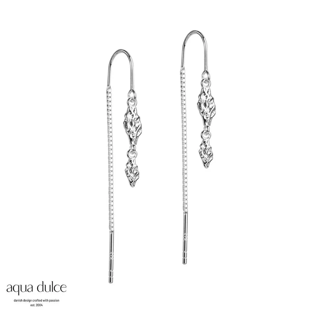 Aqua Dulce Mila Thread Øreringe i sølv – smykker til kvinder