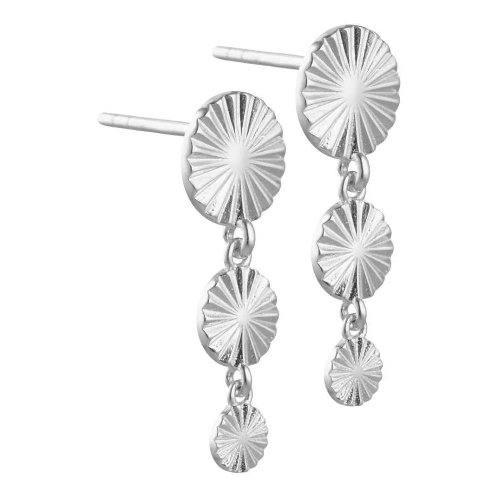 Aqua Dulce Line Coin Ørestikker i sølv – smykker til kvinder