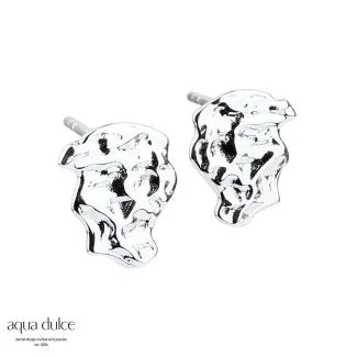 Aqua Dulce Wave stud ørestikker i sølv til kvinder