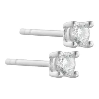 Aqua Dulce BIG KAYA CLEAR ørestikker med klare sten i sølv

