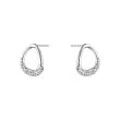 Georg Jensen Offspring ørestikker i sølv med diamant pavé