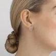 Eksklusive sølv ørestikker med diamanter fra Georg Jensen