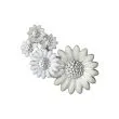 Georg Jensen Daisy Medium Ear Cuff Silver RH White Enamel Right
