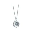 Georg Jensen Daisy Pendant sølv med hvid emalje