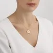 Georg Jensen Daisy Pendant med hvid emalje i forgyldt sølv