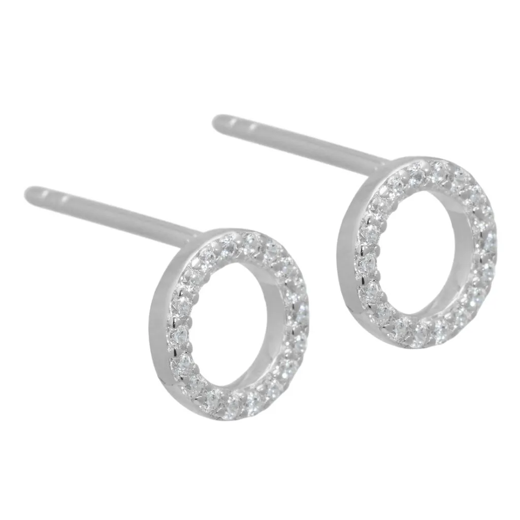 Aqua Dulce PAM ørestikker i klassisk sølv til kvinder

