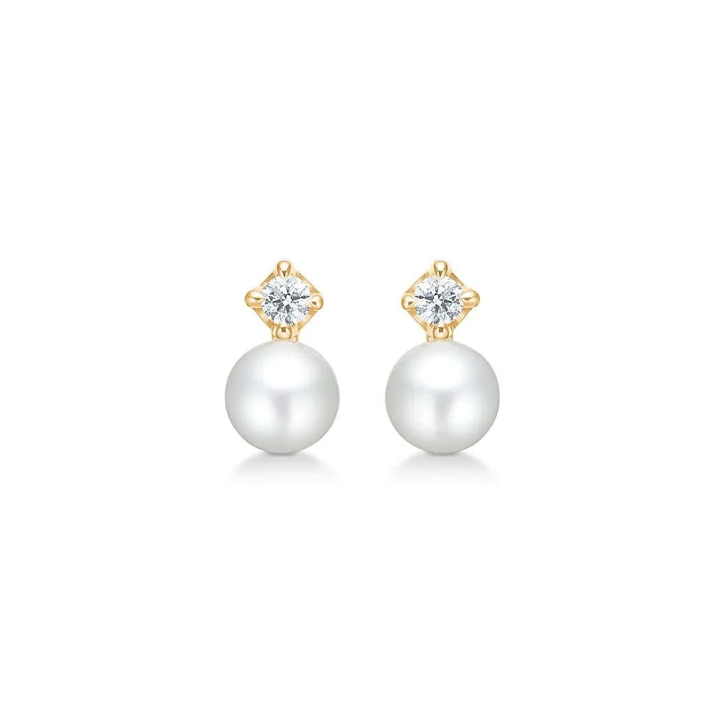 Mads Z Crown Pearl Ørestikker 1513709 i guld til kvinder

