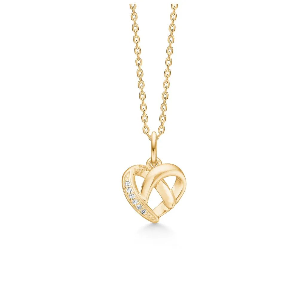 Mads Z Hjerte Halskæde 1521050 i guld – elegant smykke til kvinder

