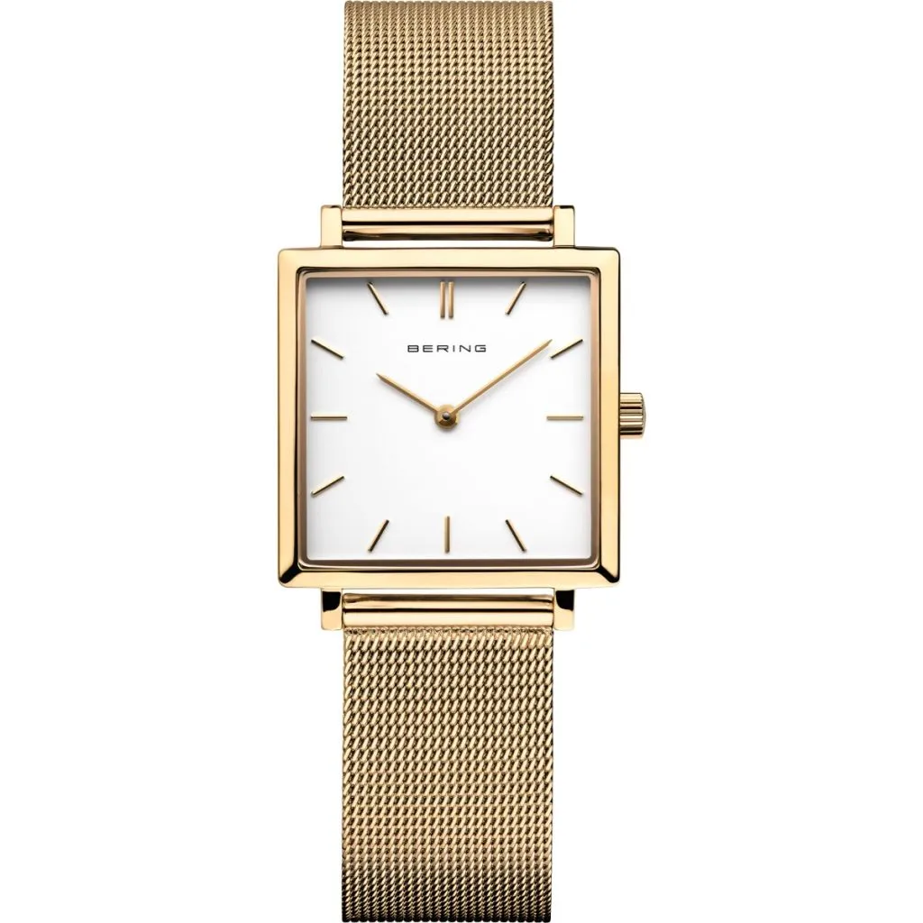 Bering Classic Poleret Guld Ur 18226-334 med hvid urskive

