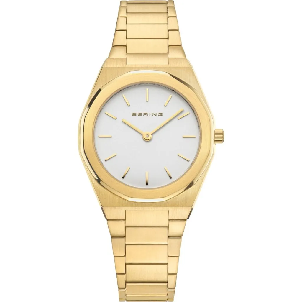 Bering Classic poleret børstet guld dameur 19632-730

