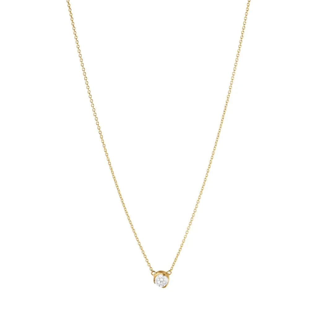 Georg Jensen - SIGNATURE SOLITAIRE PENDANT 1652C YG DIAMOND 0.20 CT - 20001259