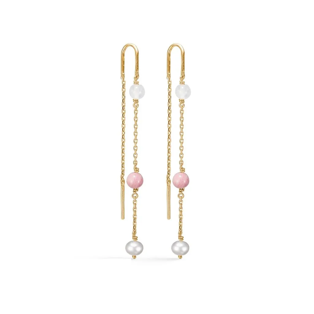 Mads Z Støt Brysterne Ørehænger 2206200 med rosa kvarts

