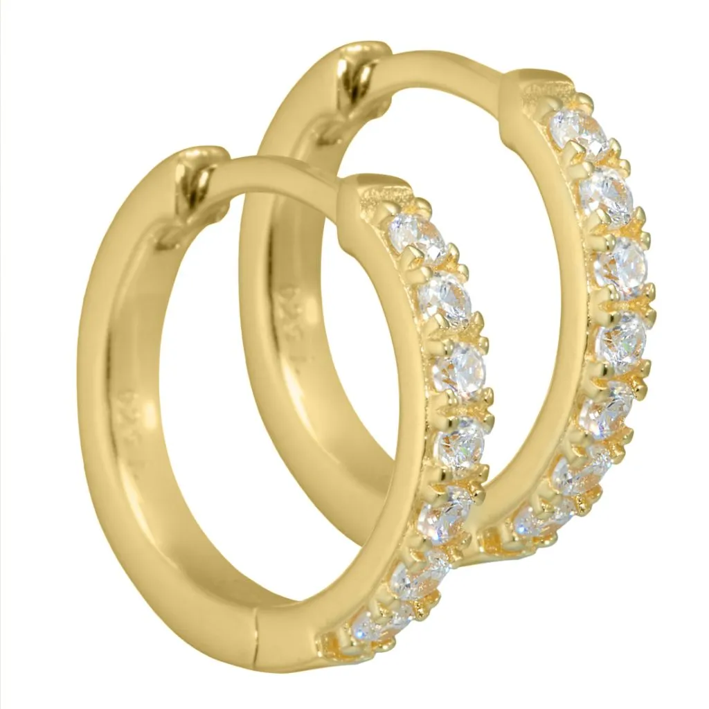 Aqua Dulce Darling øreringe i forgyldt sølv til kvinder

