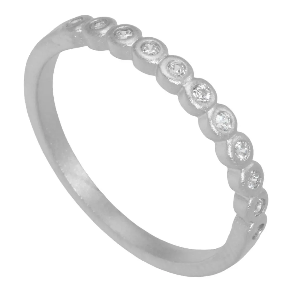 Aqua Dulce My Ring 2681 i sølv med syntetisk zirconia

