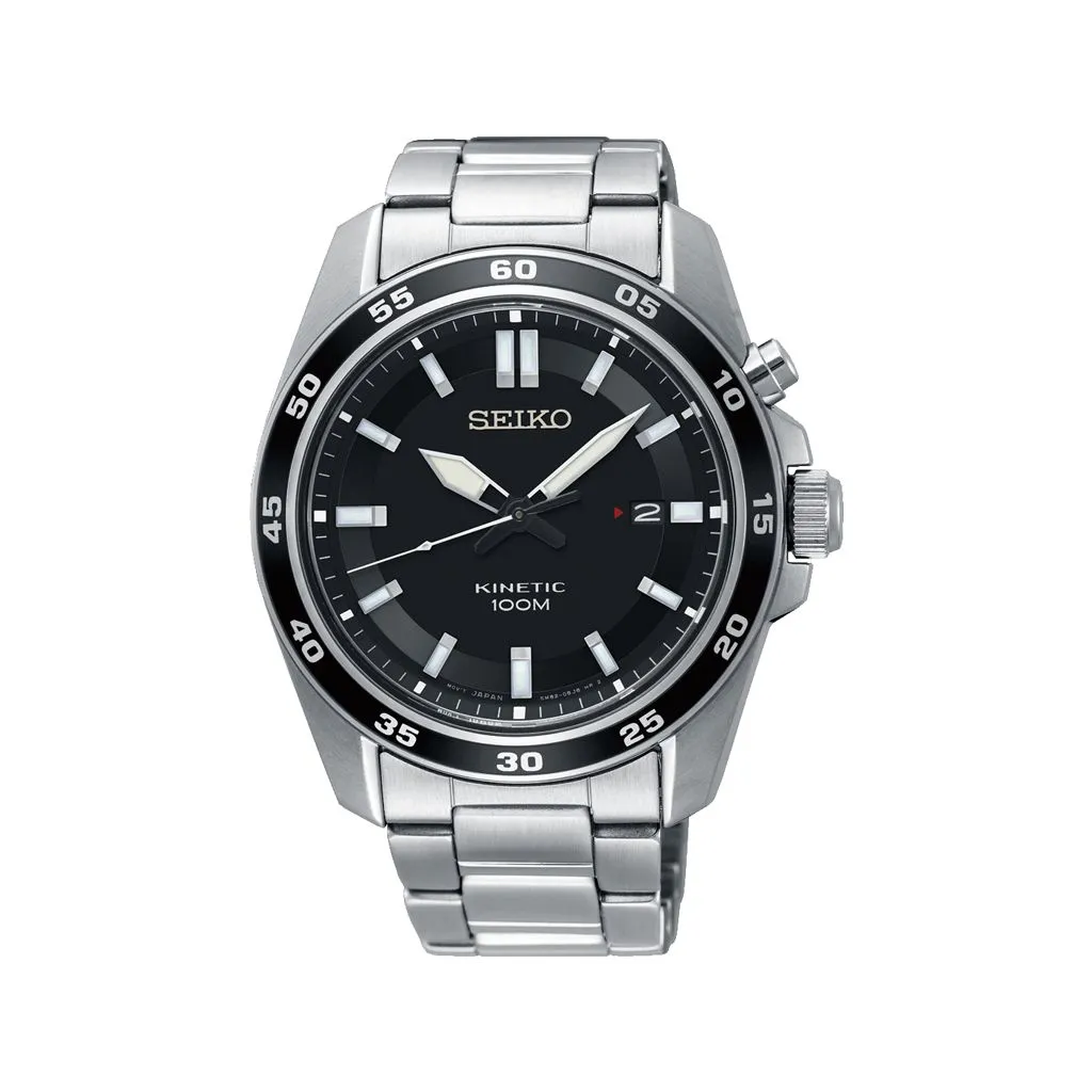 Seiko SKA785P1 Kinetic herreur med sort urskive

