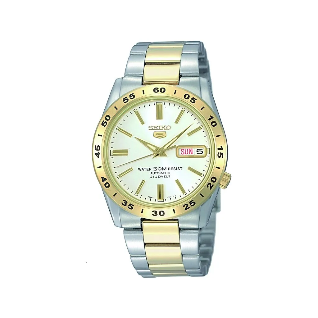 Seiko 5 Automatisk herreur SNKE04K1 med hvid urskive og mineralglas

