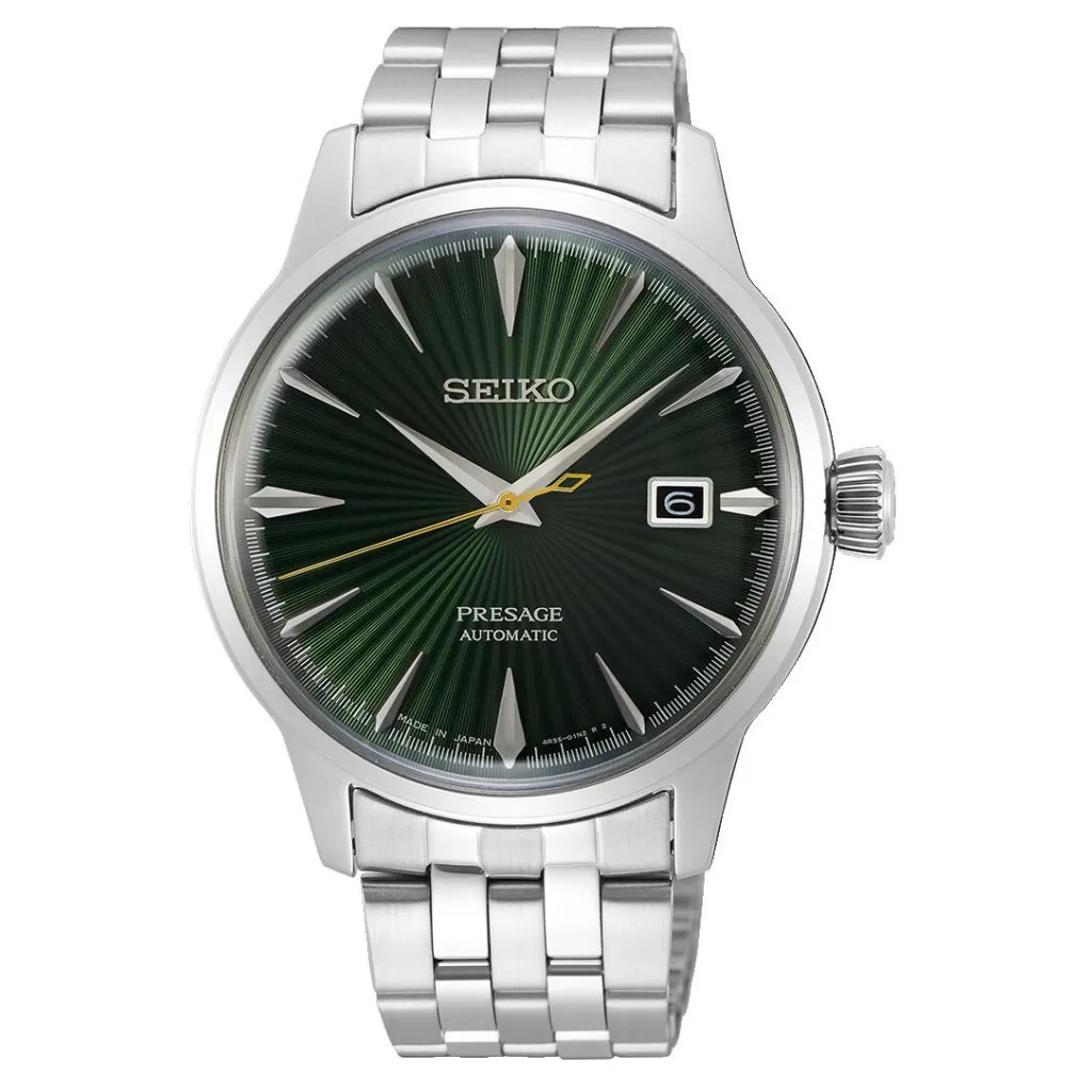 Seiko Presage Automatic SRPE15J1 herreur med grøn urskive og mineralglas