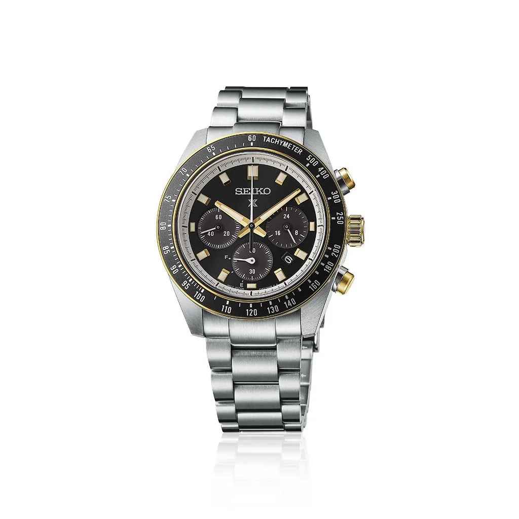 Seiko Prospex Solar SSC941P1 herreur med solar urværk, safirglas og 10 bar vandtæthed. Den sorte urskive og 42 mm diameter gør dette ur ideelt til svømning og udendørs eventyr.

