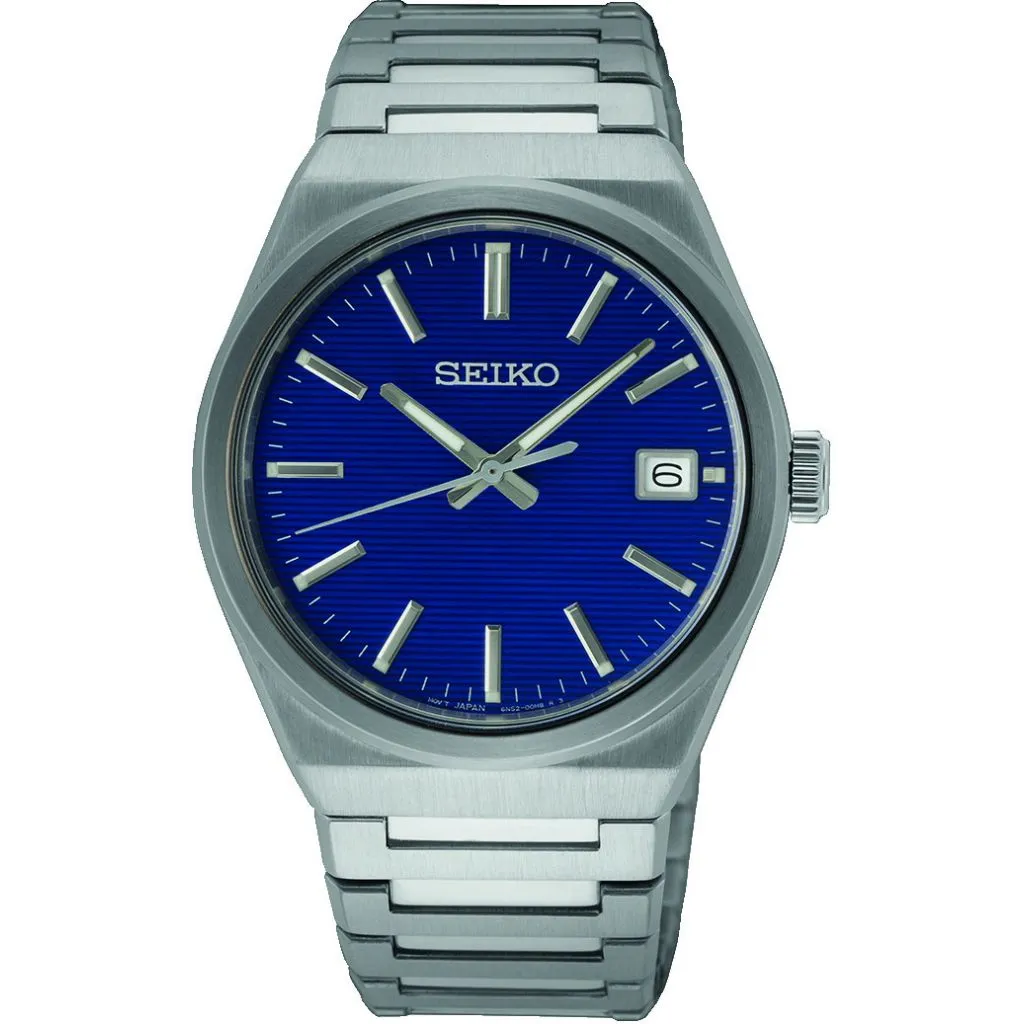 Seiko Classic herreur SUR555P1 med blå urskive og safirglas