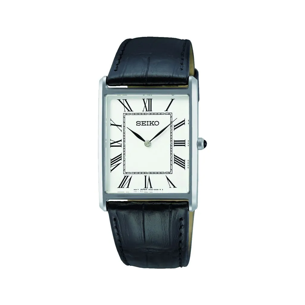 Seiko SWR049P1 Classic herreur med hvid urskive og quartz urværk

