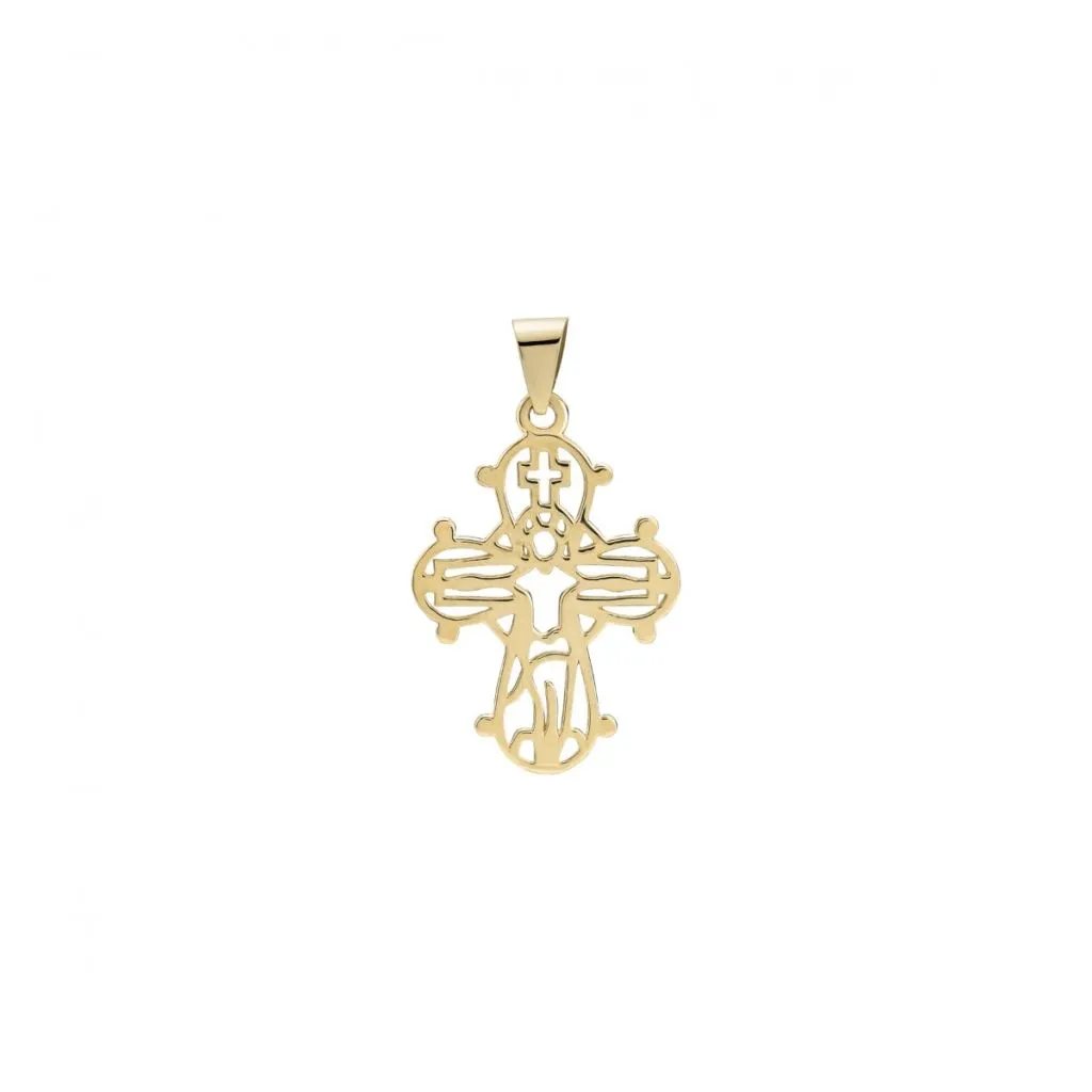 Lund Copenhagen Vedhæng Dagmarkors Åbnet 20x15 mm Forgyldt 925