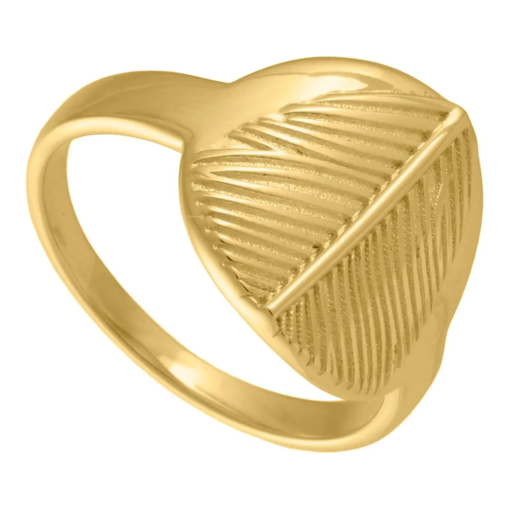 Aqua Dulce Leaf ring – forgyldt sølv smykke til kvinder med naturinspiration

