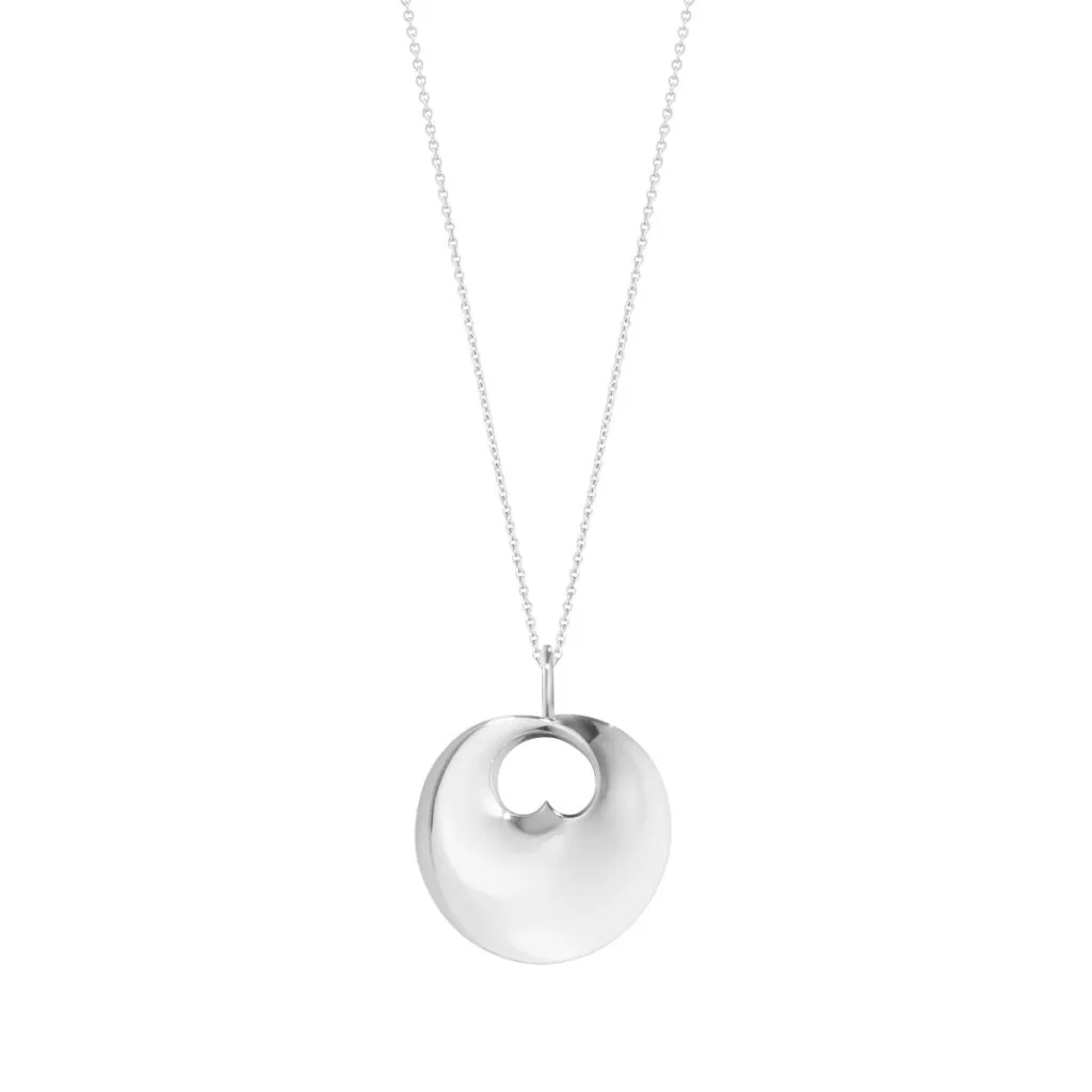 Georg Jensen Hidden Heart Large – Sølv hjertevedhæng