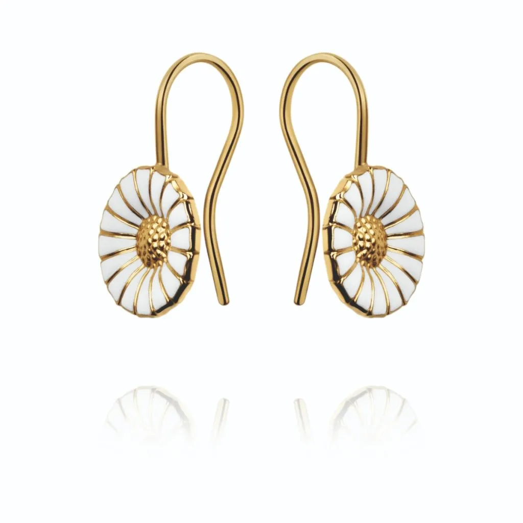 Georg Jensen Daisy Earhooks Forgyldt Sølv 11mm
