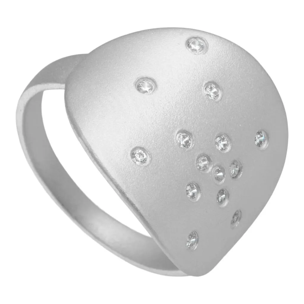 Aqua Dulce Dicte sølvring med syntetisk zirconia