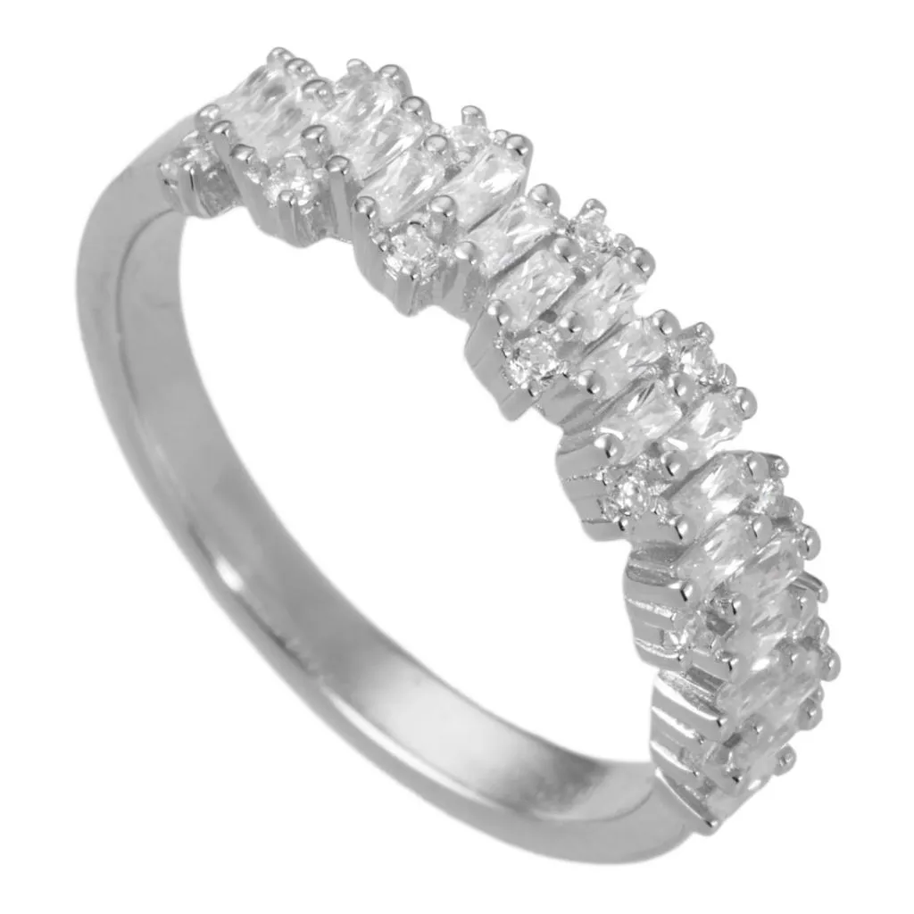 Aqua Dulce BJØRK sølvring med syntetisk zirconia til kvinder