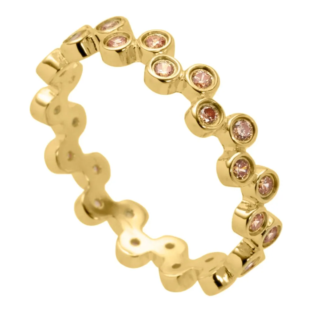 Aqua Dulce Cass forgyldt ring med syntetisk zirconia sten


