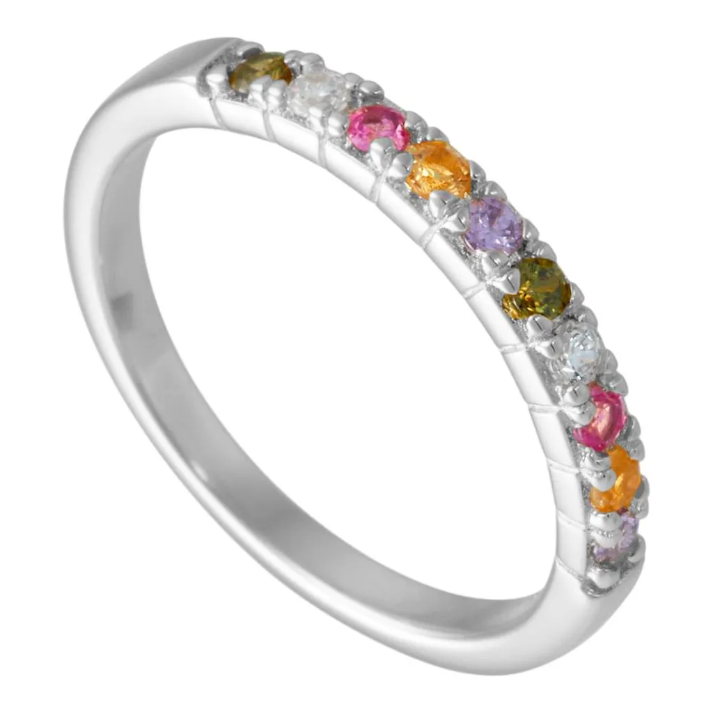 Aqua Dulce Ella sølv ring med syntetisk zirconia – elegant smykke