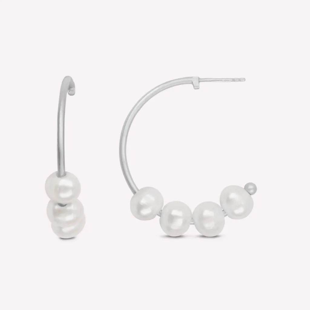 ByBiehl Emily Large Creoler 4-4701wp-R i sølv