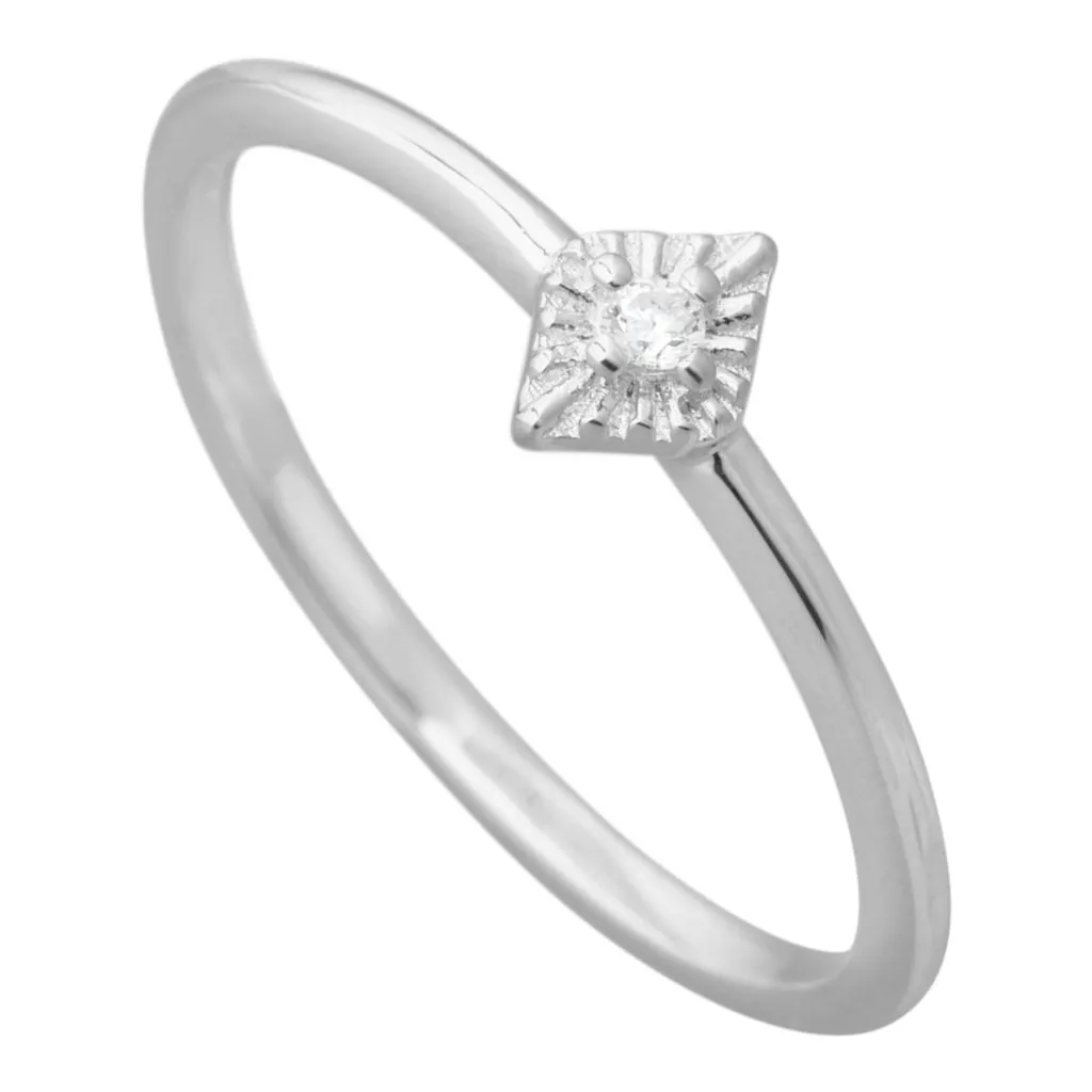 Aqua Dulce Opally sølvring med syntetisk zirconia – model 4104

