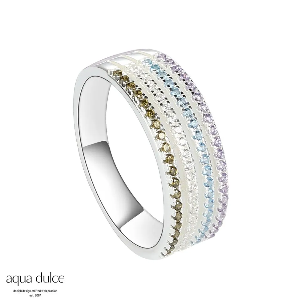Aqua Dulce Wow sølvring med zirconia – model 4632

