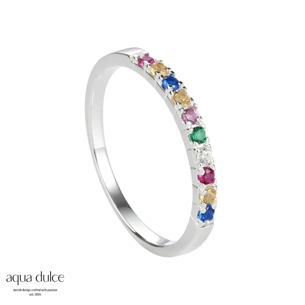 Aqua Dulce Olla sølvring med zirconia – model 4666