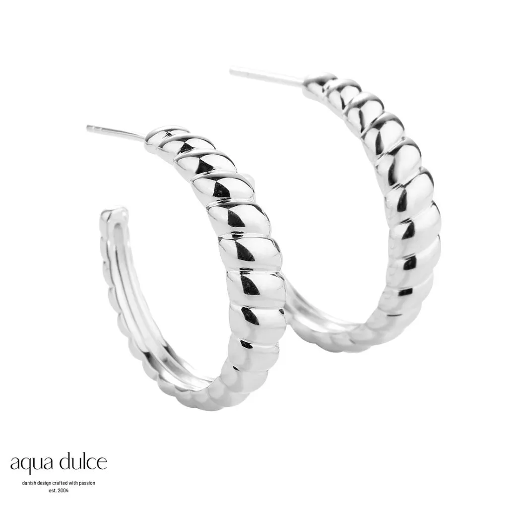 Aqua Dulce Big Suki Creoler Øreringe i sølv – Model 5190

