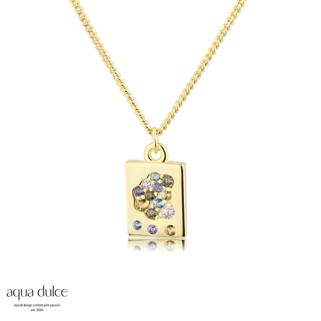 Aqua Dulce Pastel Stardust halskæde i forgyldt sølv – model 5227

