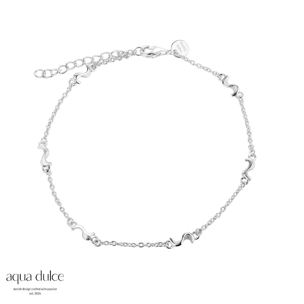Aqua Dulce Rhumba ankelkæde i sølv

