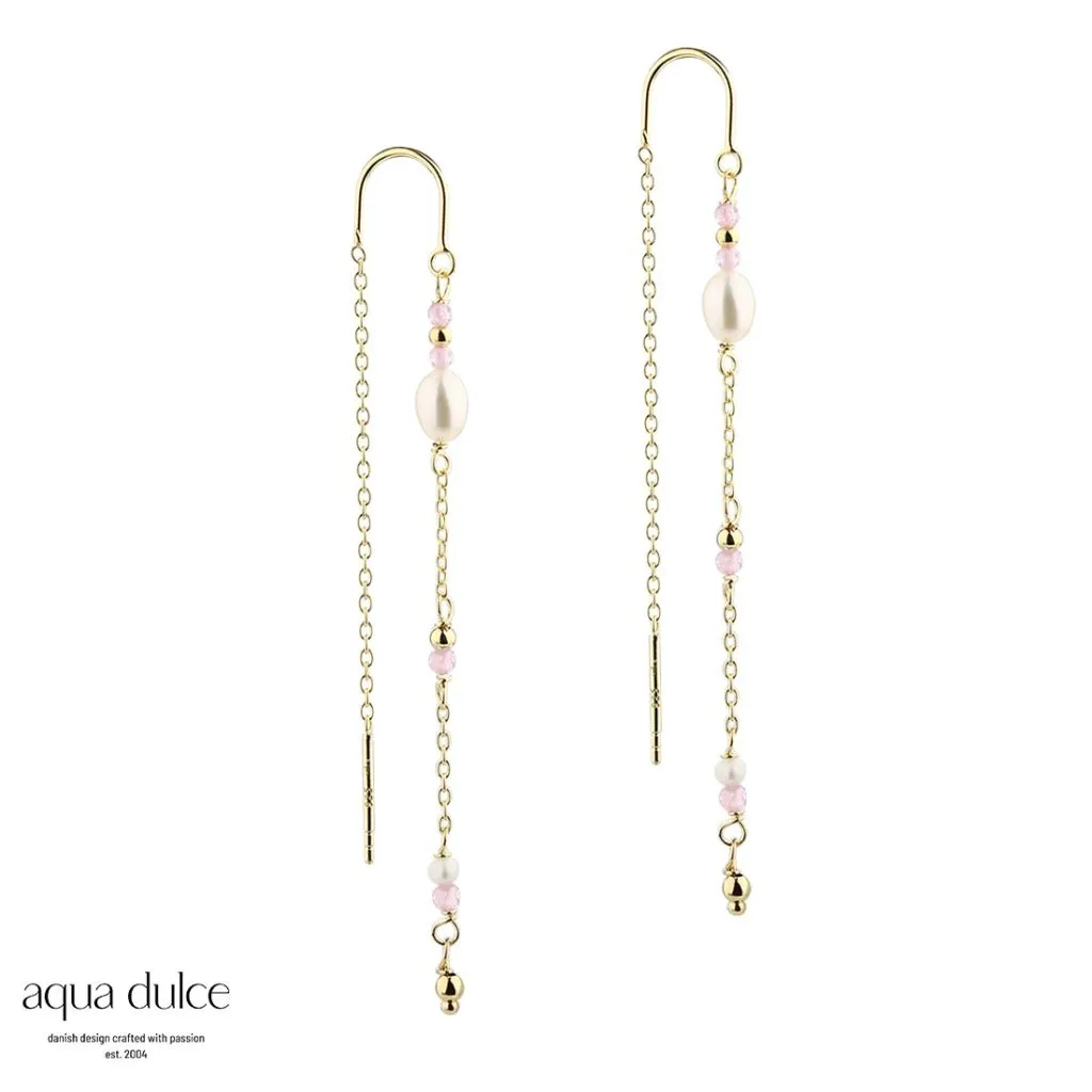 Aqua Dulce Coast Øreringe i Sølv - Forgyldt - Model 5332

