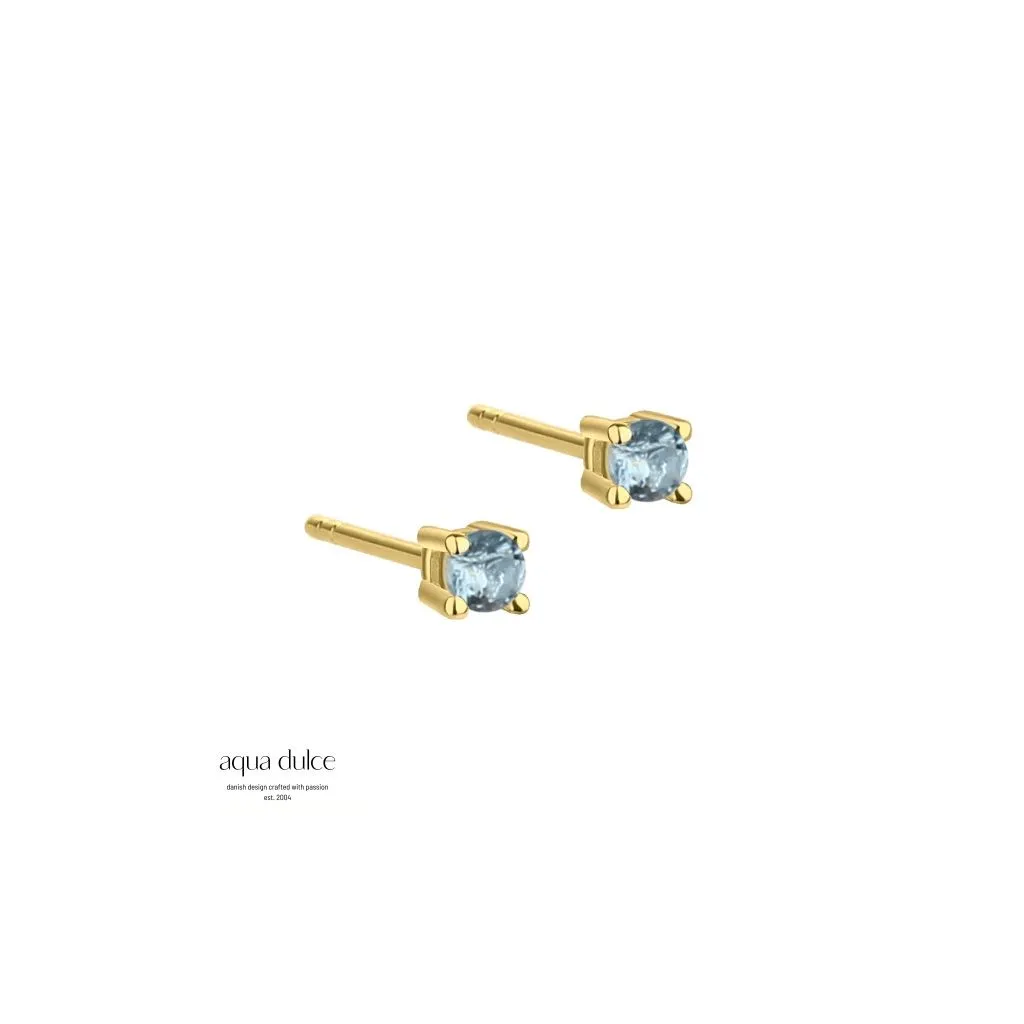 Aqua Dulce Big Kaya Sky ørestikker i forgyldt sølv til kvinder

