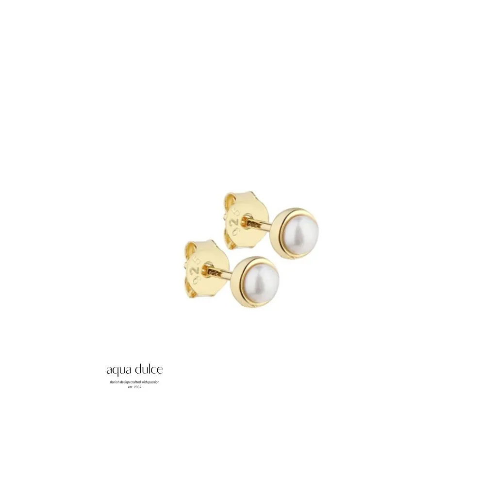 Aqua Dulce Lulu Stud ørestikker i forgyldt sølv – elegant smykke til kvinder

