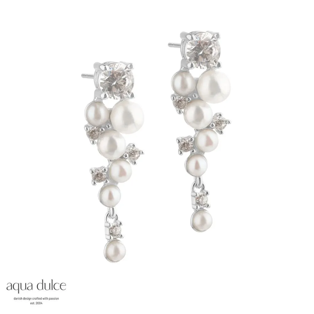 Aqua Dulce Darling Bubbles øreringe i sølv til moderne kvinder

