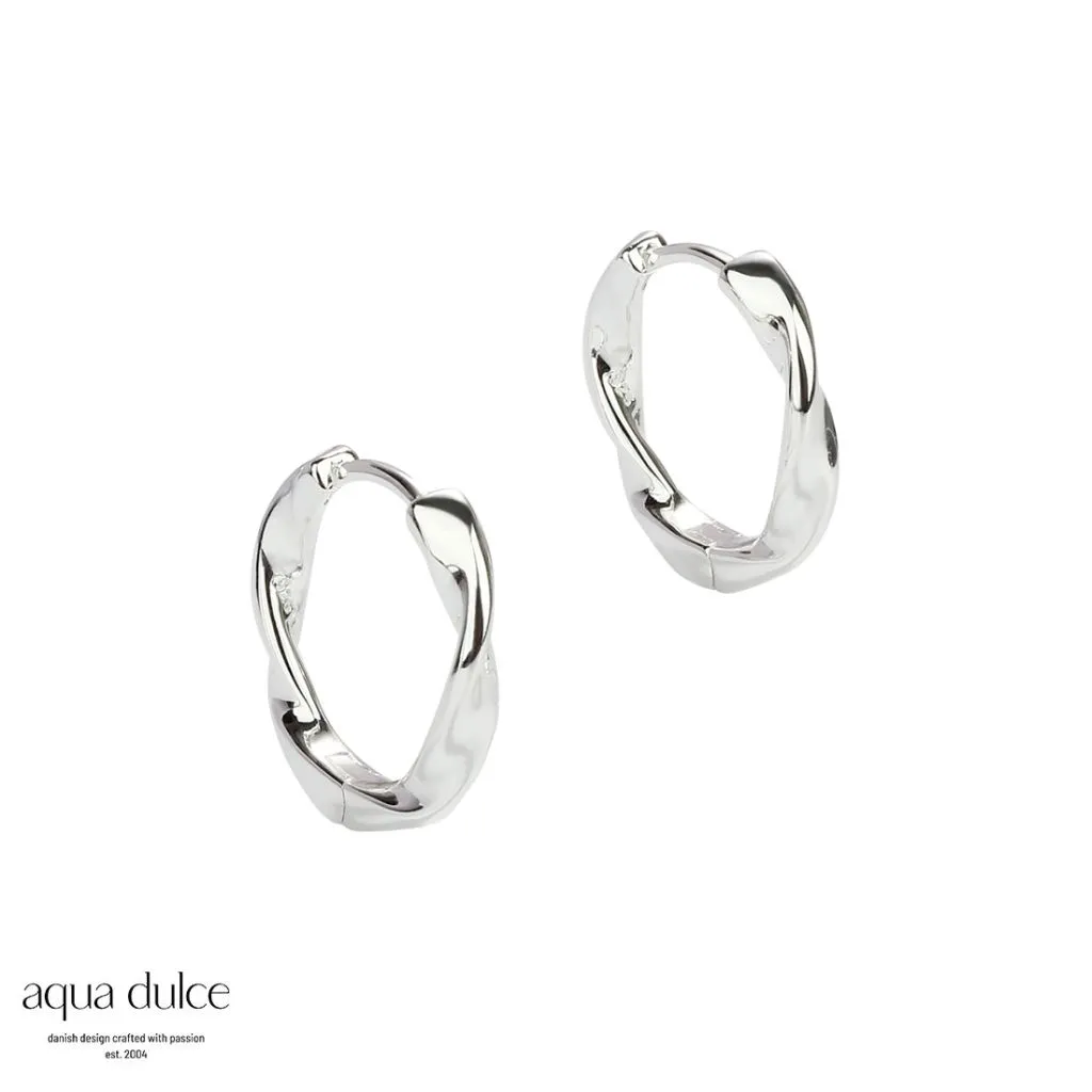 Aqua Dulce Twirl sølv øreringe til kvinder

