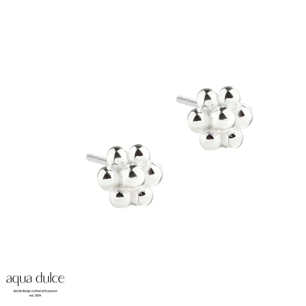 Aqua Dulce MINI LOTS OF FLOWERS ørestikker i sølv – smykker til kvinder

