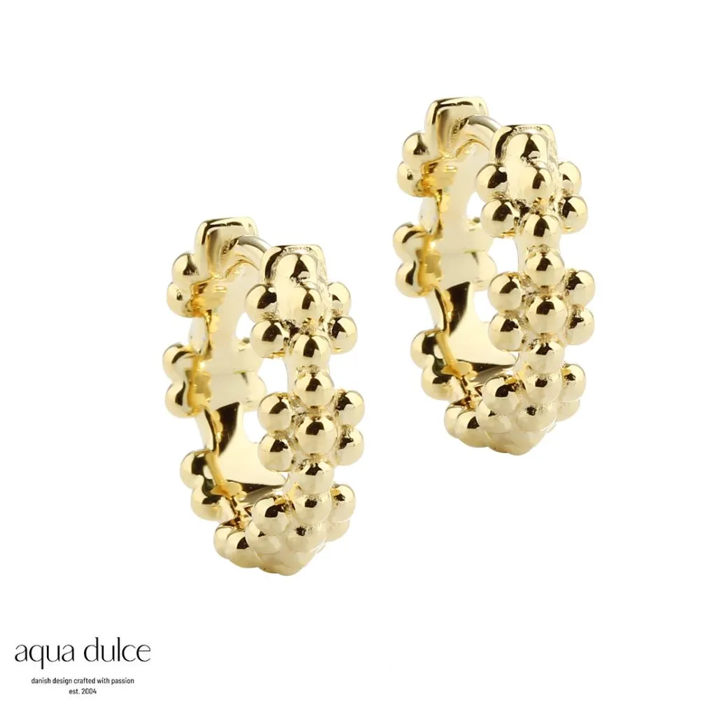 Aqua Dulce Lots of Flowers ørestikker sølv forguld til kvinder

